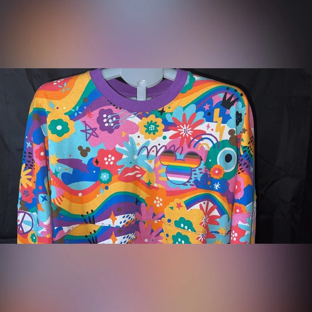 Disney Pride Colorful Mickey Mouse Spirit Long Sleeve Shirt
